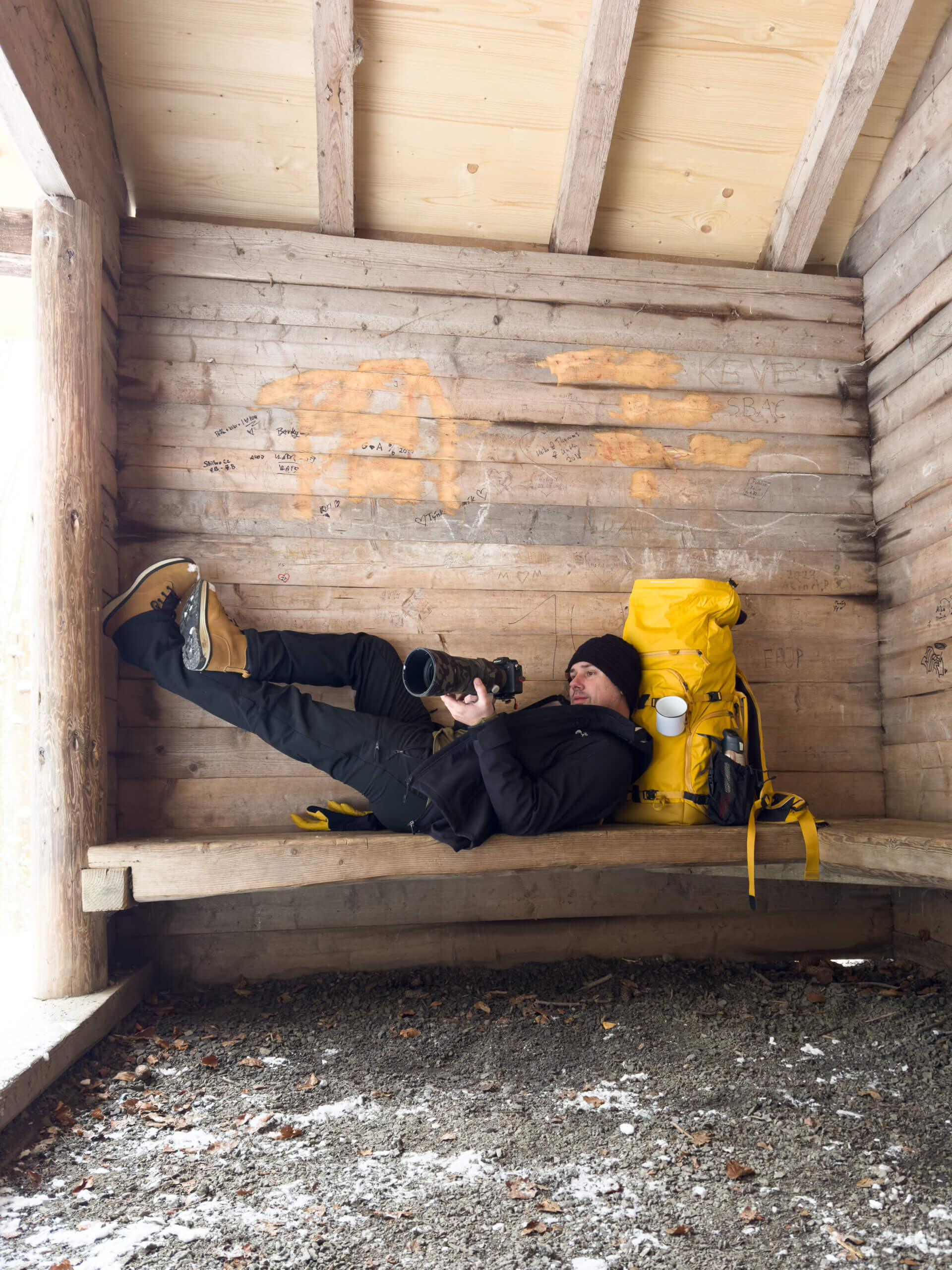 wildlife photographer - me in Lusen 2024